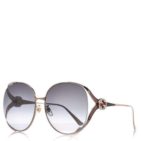 gold framed gucci sunglasses|Gucci round sunglasses women.